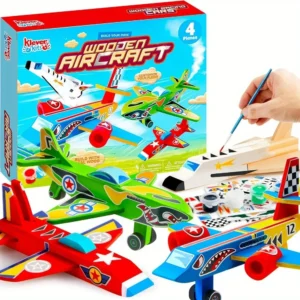 DIY Build & Paint Wooden Airplane Craft Kit for Kids 6+ Educational STEM Toy