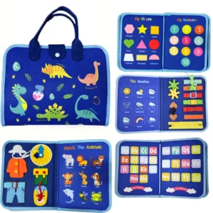 Travel Quiet Busy Book for Toddlers & Preschool Kids (Ages 3+)