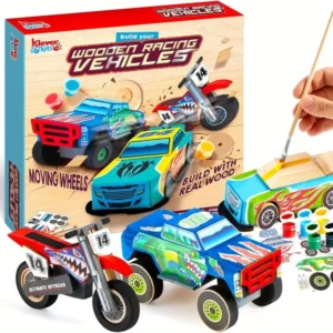 Build and Paint Wooden Race Car Craft Kit for Kids