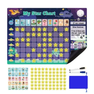 Magnetic Chore & Reward Chart for Kids – Daily Routine Habit Tracker