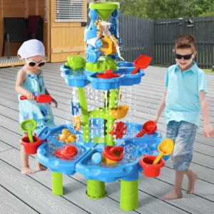 Kids Splash Water & Sand Table – 4-in-1 Sensory Play Tower