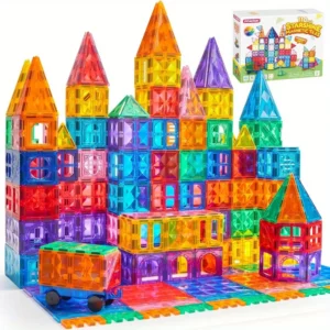 Magnetic Building Tiles Set (50–110 PCS) – STEM Creative Construction Toy for Kids