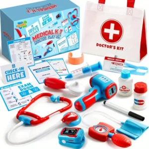 Kids Doctor Kit Pretend Play Set – 16 Piece Medical Toy with Carry Bag