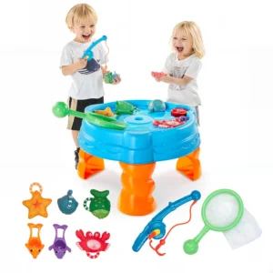 Kids Water Table Fishing Play Set – Outdoor Sensory Splash Toy for Toddlers